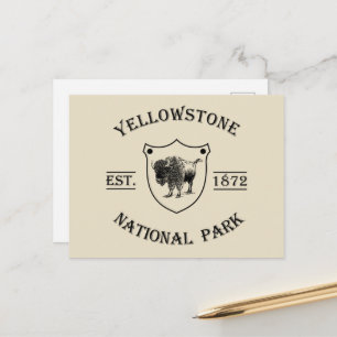 Postal Festiva Parque Nacional Yellowstone Vintage