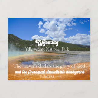 Postal Festiva Parque Nacional Yellowstone Wyoming Salmo 19:1