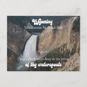 Postal Festiva Parque Nacional Yellowstone Wyoming Salmo 42:7