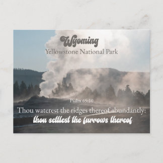 Postal Festiva Parque Nacional Yellowstone Wyoming Salmo 65:10