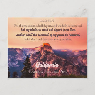 Postal Festiva Parque Nacional Yosemite California Isaías 54:10
