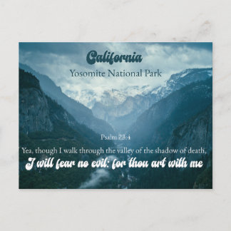 Postal Festiva Parque Nacional Yosemite California Salmo 23:4