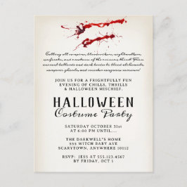 Postal Festiva Partido Halloween de la Sangre de Vampiro