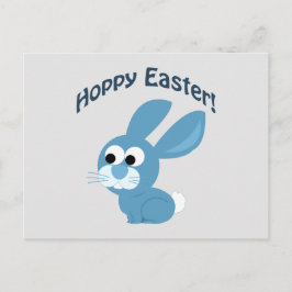 Postal Festiva ¡Pascua Adorable! Conejo azul