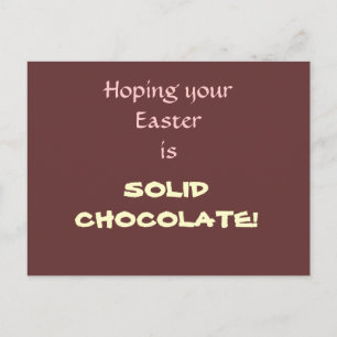 Postal Festiva Pascua de chocolate sólido