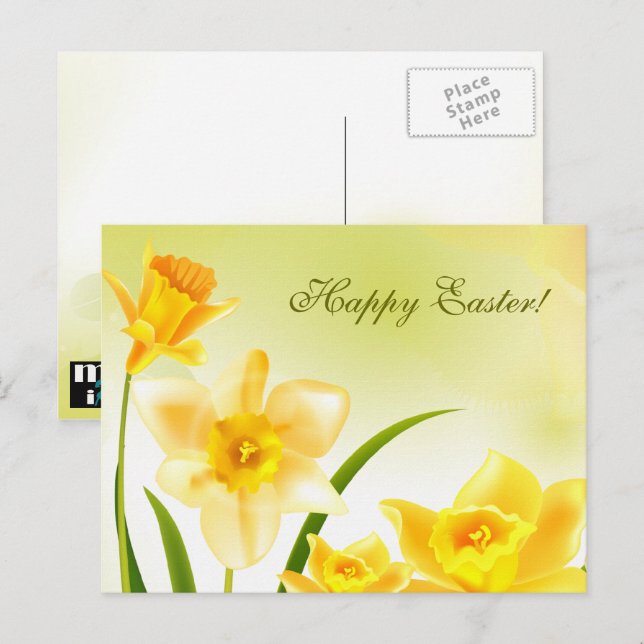 Postal Festiva Pascua de primavera (Anverso / Reverso)