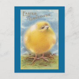 Postal Festiva Pascua de verano del Chick de Puffball