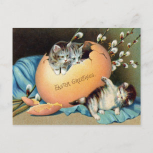 Postal Festiva Pascua de Vintage