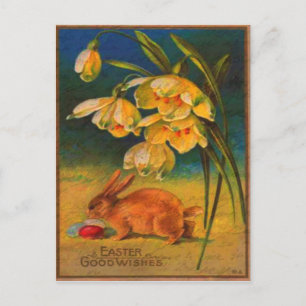Postal Festiva Pascua de Vintage
