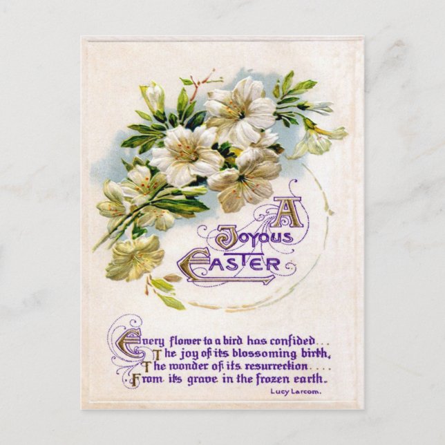 Postal Festiva Pascua de Vintage (Anverso)