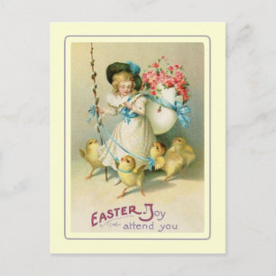 Postal Festiva Pascua de Vintage