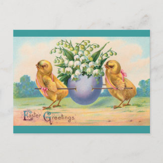 Postal Festiva Pascua de Vintage