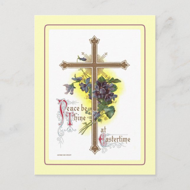 Postal Festiva Pascua de Vintage (Anverso)