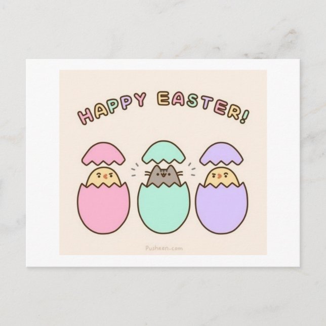 Postal Festiva ¡Pascua feliz! (Anverso)