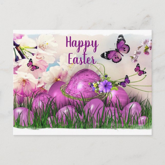 Postal Festiva Pascua feliz (Anverso)