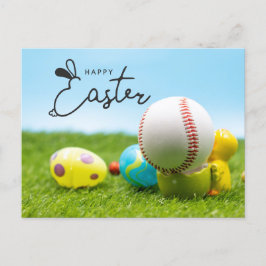 Postal Festiva Pascua feliz para jugador de béisbol