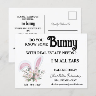 Postal Festiva Pascua inmobiliaria o prospección de primavera