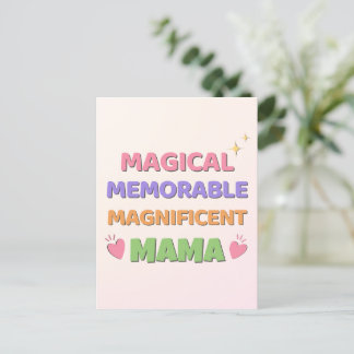 Postal Festiva Pastel alegre y mágico día de la madre