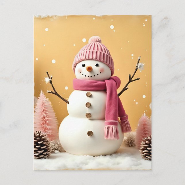 Postal Festiva Pastel Christmas - Holiday Postcard (Anverso)