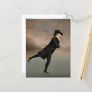 Postal Festiva Patinaje en el lago Dudingston por Henry Raeburn