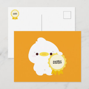 Postal Festiva Pato Desquiciado Certificado