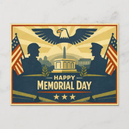 Postal Festiva Patriotic Silhouettes Memorial Day