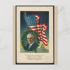 Postal Festiva Patriotic Soldier Holding US Flag Postcard