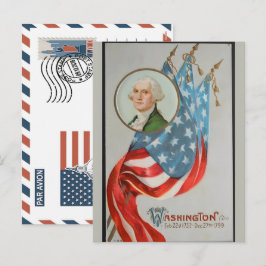 Postal Festiva Patriotic Soldier Holding US Flag Postcard