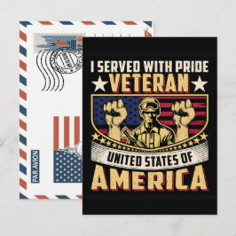 Postal Festiva Patriotic Soldier Holding US Flag Postcard