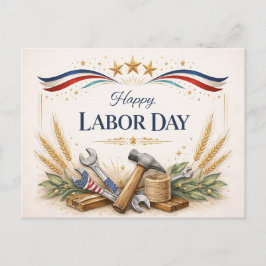 Postal Festiva Patriotic Worker Tools Labor Day