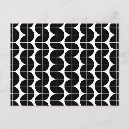 Postal Festiva Patrón abstracto moderno de mediados de siglo en b