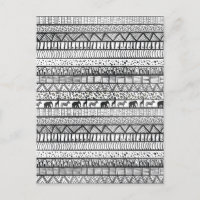 Patrón africano tribal blanco negro