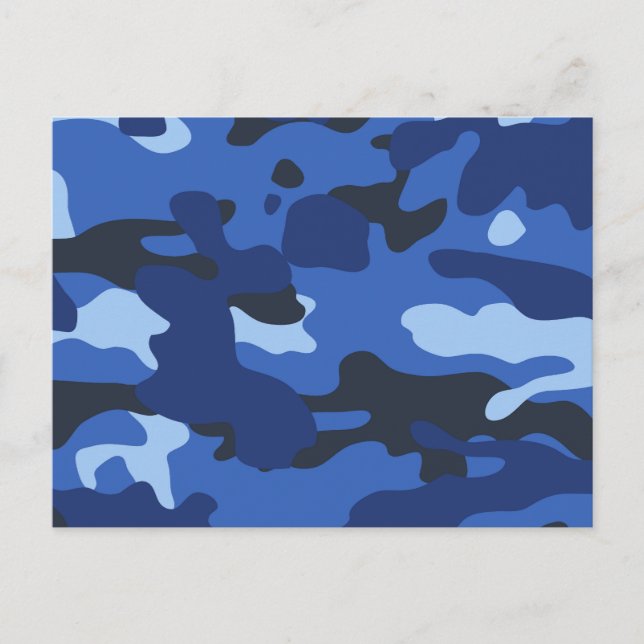 Postal Festiva Patrón Camouflage Blue Camo (Anverso)