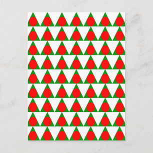 Postal Festiva Patrón de árbol navideño moderno