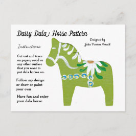 Postal Festiva Patrón de caballo Dala Daisy para compartir