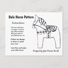 Patrón de caballo de Dala para compartir