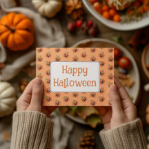 Patrón de calabazas de Kawaii de Halloween