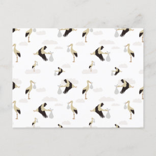 Postal Festiva Patrón de Chica de niño bebé recién nacido en la c