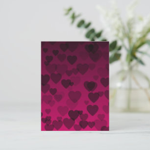 Postal Festiva Patrón de Corazones 18
