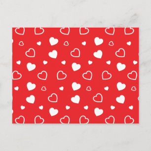 Postal Festiva patrón de corazones estilizados 4