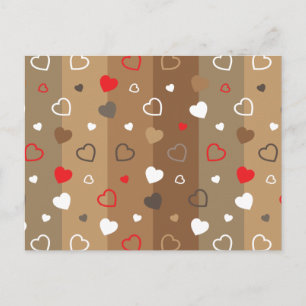 Postal Festiva patrón de corazones estilizados 9