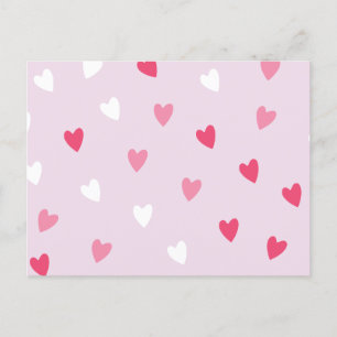 Postal Festiva patrón de corazones fluidos