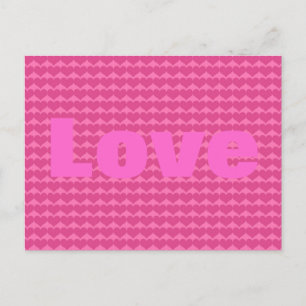Postal Festiva Patrón de corazones rosados