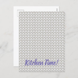 Postal Festiva Patrón de cuchara de sabores y cocina para cociner