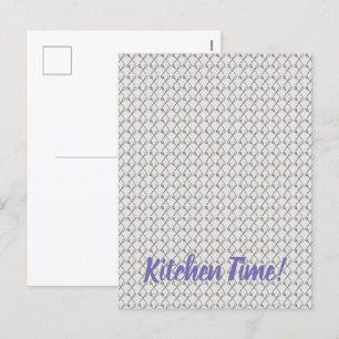 Postal Festiva Patrón de cuchara de sabores y cocina para cociner