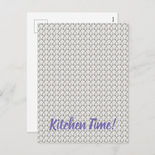 Postal Festiva Patrón de cuchara de sabores y cocina para cociner (Anverso / Reverso)