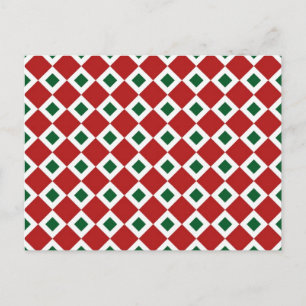 Postal Festiva Patrón de diamantes de navidades