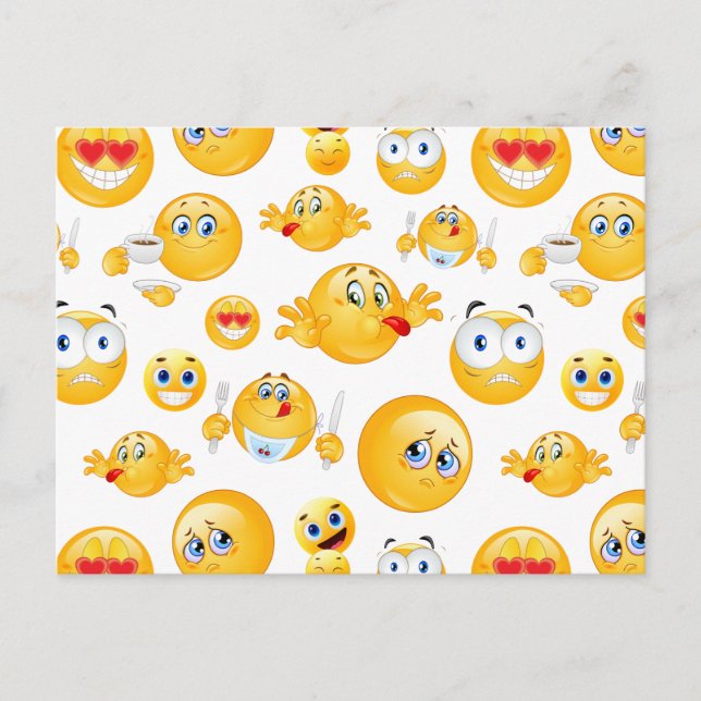 Postal Festiva Patrón de emoji (Anverso)
