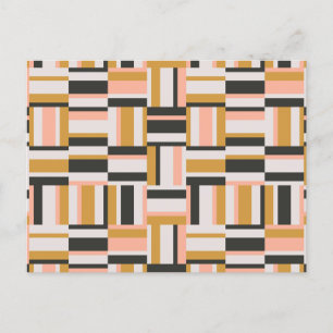 Postal Festiva Patrón de formas geométricas