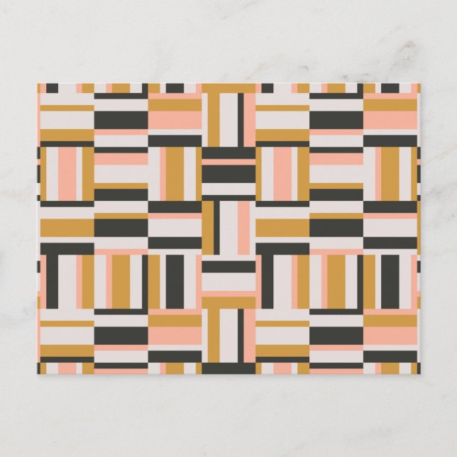 Postal Festiva Patrón de formas geométricas (Anverso)